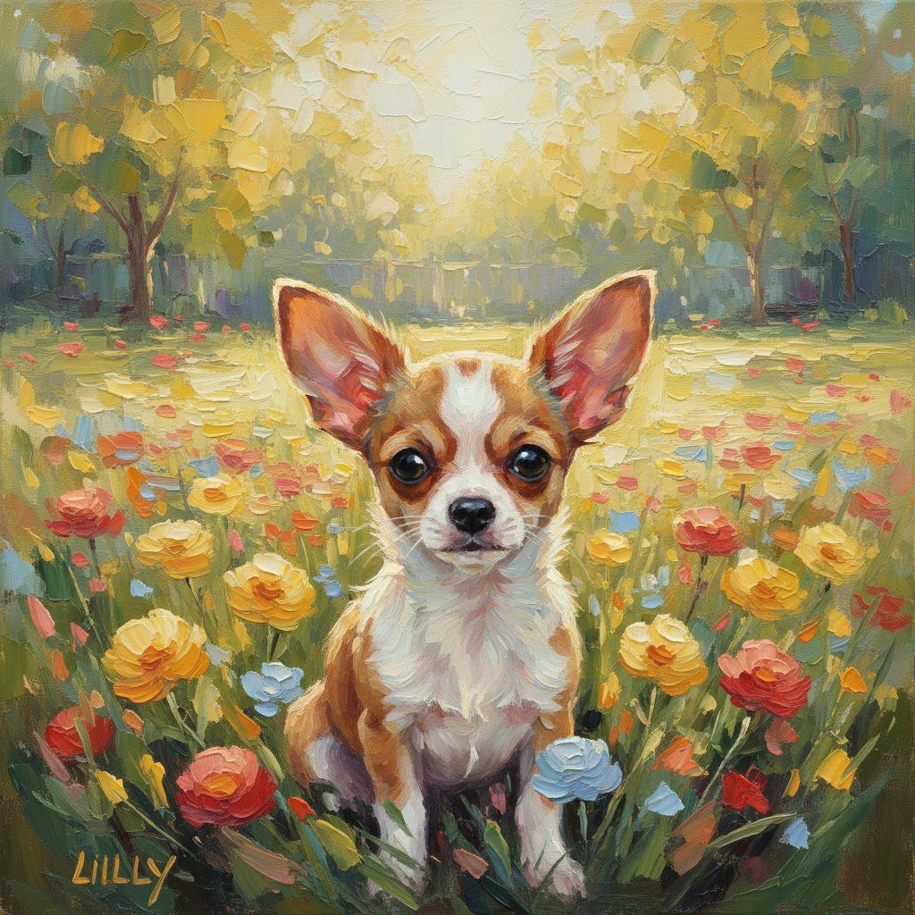 チワワ・印象派